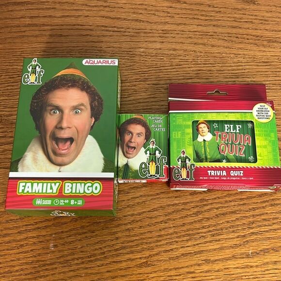 Elf Trivia Quiz Cards, Family Bingo, Playing Cards Bundle buddy the Elf - Picture 1 of 7